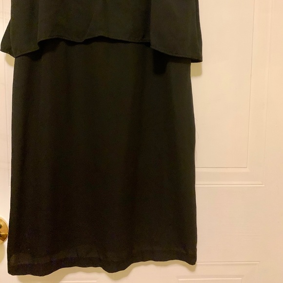 Little Black Dress with Lace Neckline - Picture 4 of 4